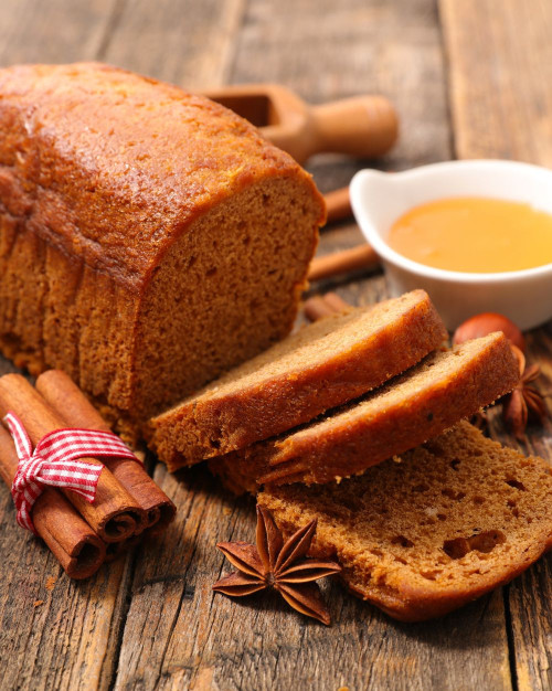 Pain d'épice tranché