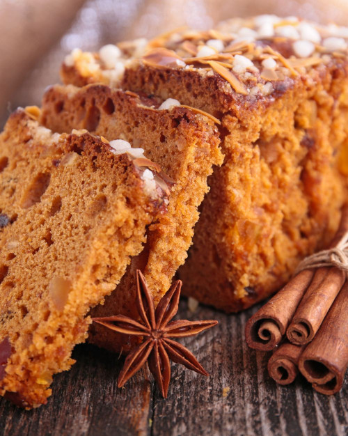 Pain d'épice tranché